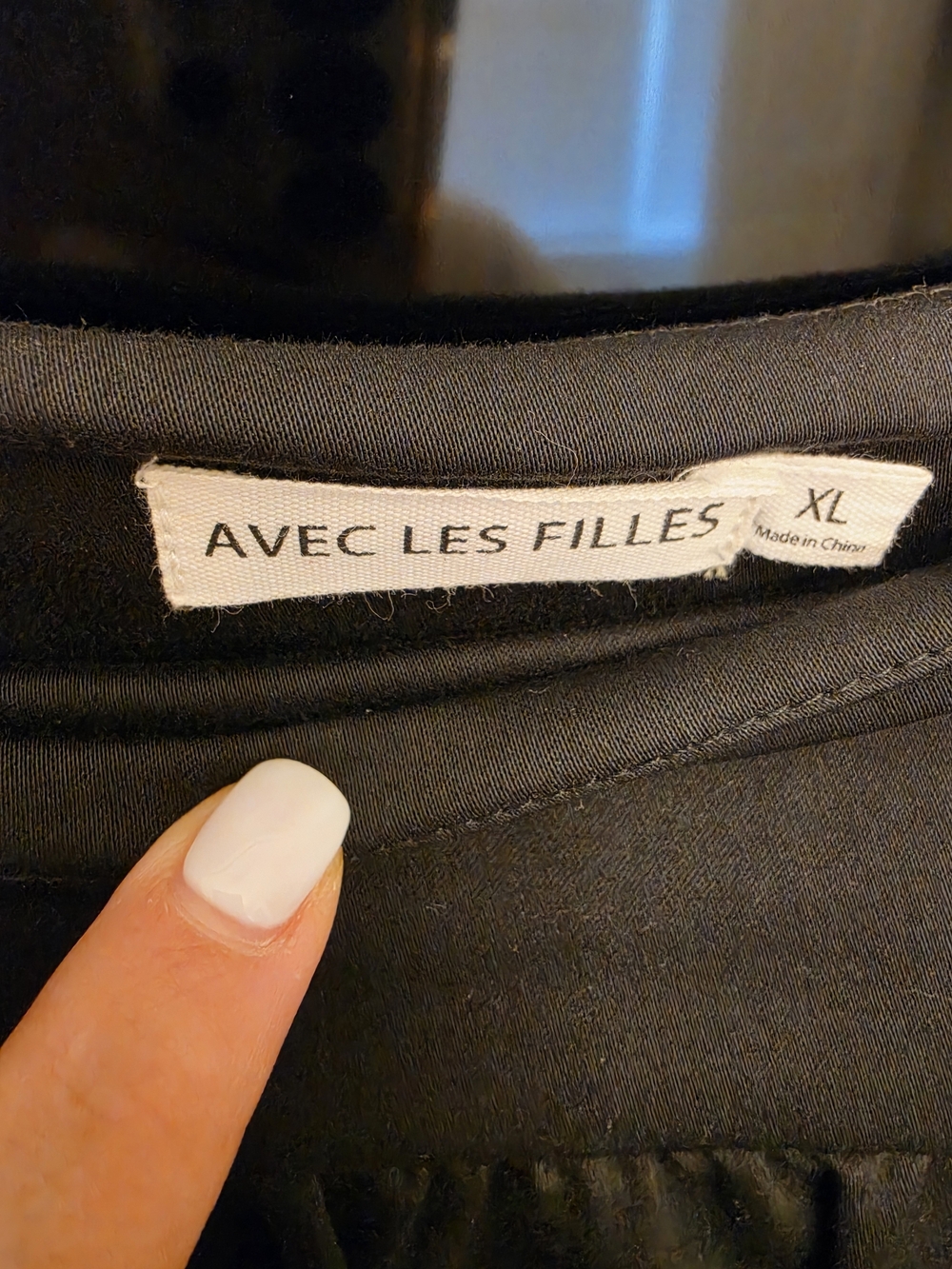 Anthropologie Avec Les Filles Black Skirt with Red Cherry Embroidery - Picture 3 of 5